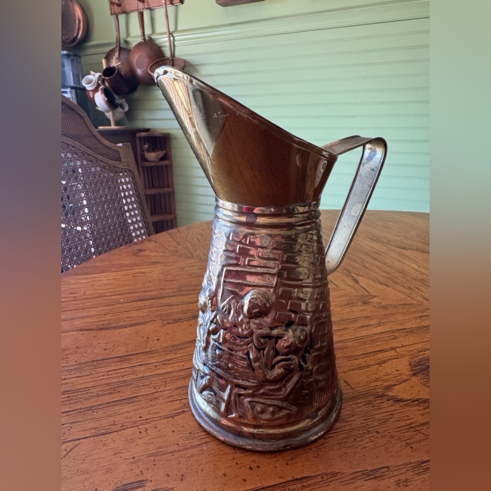 Vintage Solid Brass Pitcher House of Gorbel England